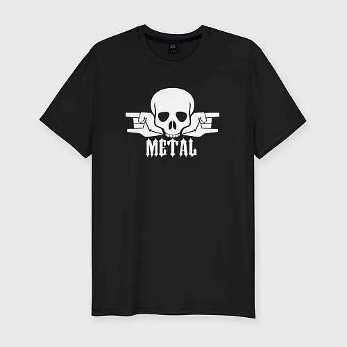 Мужская slim-футболка Real Metal / Черный – фото 1