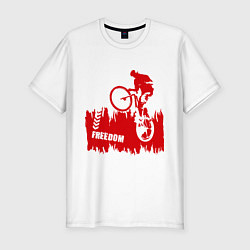 Мужская slim-футболка Велосипед