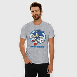 Футболка slim-fit Sonic, цвет: меланж — фото 2