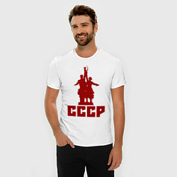 Футболка slim-fit СССР, цвет: белый — фото 2