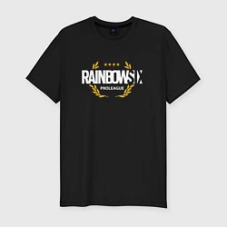 Мужская slim-футболка Rainbow six | Siege : Pro league (white)