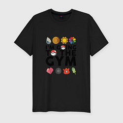 Мужская slim-футболка Pokemon Im going to the gym (black)