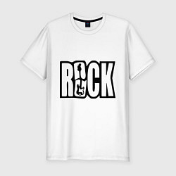 Мужская slim-футболка Rock Logo