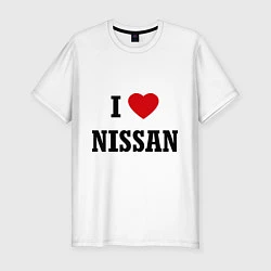 Футболка slim-fit I love Nissan, цвет: белый