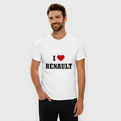 Футболка slim-fit I love Renault, цвет: белый — фото 2