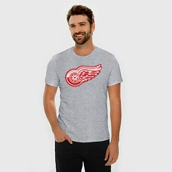 Футболка slim-fit Detroit Red Wings, цвет: меланж — фото 2