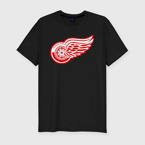 Мужская slim-футболка Detroit Red Wings / Черный – фото 1