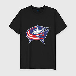 Мужская slim-футболка Columbus Blue Jackets