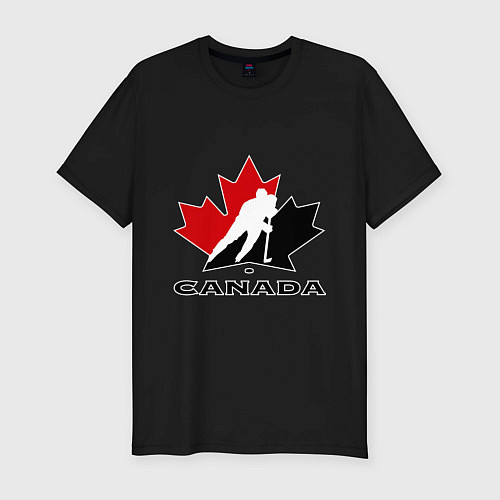 Мужская slim-футболка Canada / Черный – фото 1