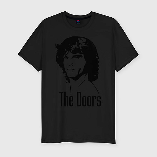 Мужская slim-футболка The Doors / Черный – фото 1