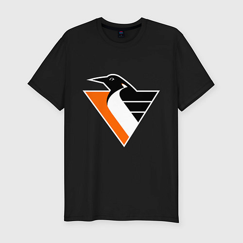 Мужская slim-футболка Pittsburgh Penguins / Черный – фото 1