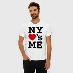 Футболка slim-fit NY loves me, цвет: белый — фото 2