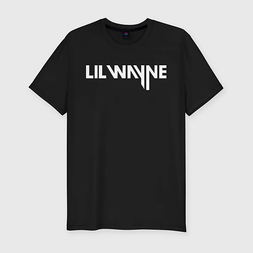 Мужская slim-футболка Lil Wayne / Черный – фото 1