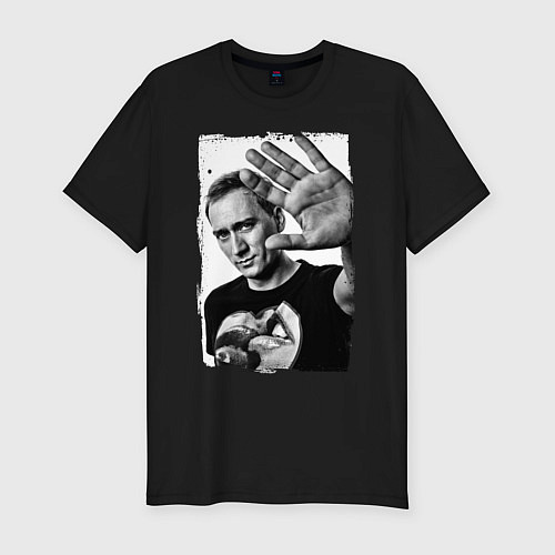 Мужская slim-футболка Paul van Dyk: Retro style / Черный – фото 1