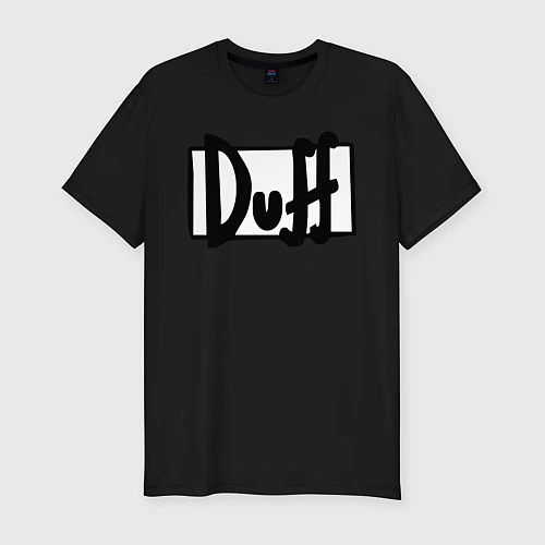 Мужская slim-футболка Duff / Черный – фото 1