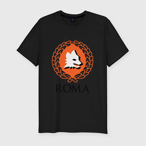 Мужская slim-футболка Roma / Черный – фото 1