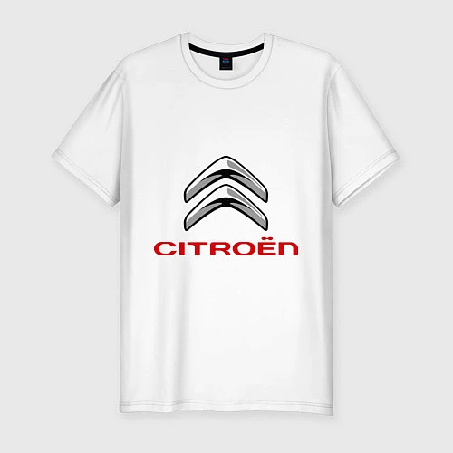Мужская slim-футболка Citroen / Белый – фото 1