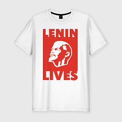 Мужская slim-футболка Lenin Lives