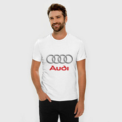 Футболка slim-fit Audi, цвет: белый — фото 2