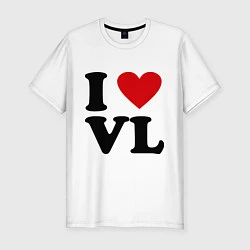 Мужская slim-футболка I love VL