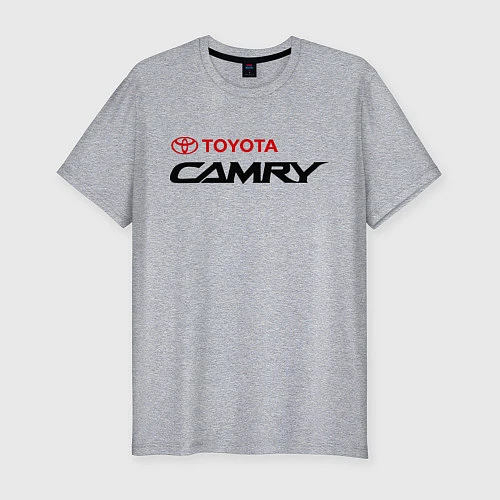 Мужская slim-футболка Toyota Camry / Меланж – фото 1