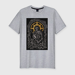 Мужская slim-футболка Dark Souls: Warrior