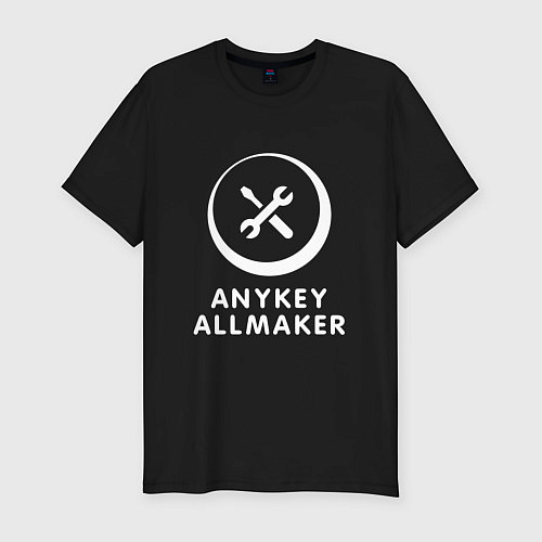Мужская slim-футболка Anykey Allmaker / Черный – фото 1