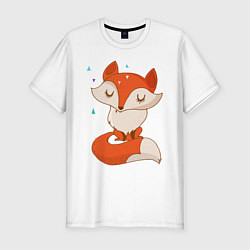 Футболка slim-fit Лисичка, цвет: белый