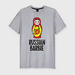 Футболка slim-fit Russian Barbie, цвет: меланж