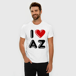 Футболка slim-fit I Love AZ, цвет: белый — фото 2