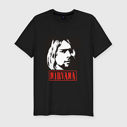 Мужская slim-футболка Nirvana: Kurt Cobain