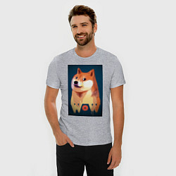 Футболка slim-fit Wow Doge, цвет: меланж — фото 2