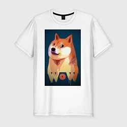 Футболка slim-fit Wow Doge, цвет: белый