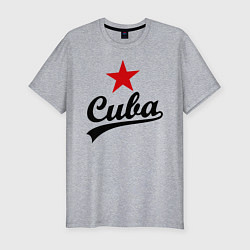 Мужская slim-футболка Cuba Star