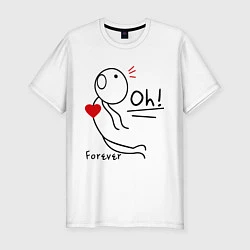 Футболка slim-fit Oh: Forever, цвет: белый