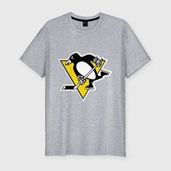 Мужская slim-футболка Pittsburgh Penguins