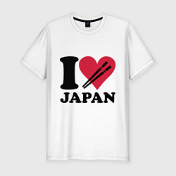 Футболка slim-fit I love Japan - Я люблю Японию, цвет: белый