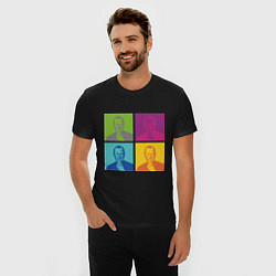 Футболка slim-fit Steve Jobs: Pop Art, цвет: черный — фото 2