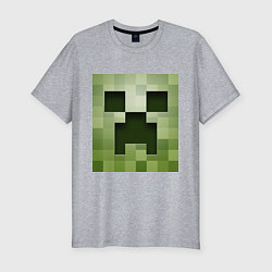 Футболка slim-fit Мinecraft creeper, цвет: меланж