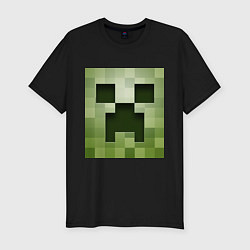 Мужская slim-футболка Мinecraft creeper