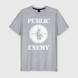 Мужская slim-футболка Public Enemy