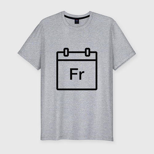 Мужская slim-футболка Фублока Fr / Меланж – фото 1