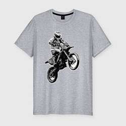Мужская slim-футболка Мотокросс