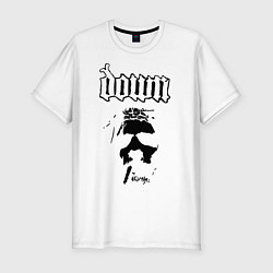 Футболка slim-fit Down heavy metal, цвет: белый