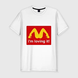 Мужская slim-футболка Im lovin it!
