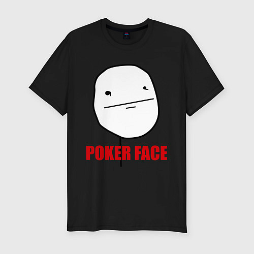 Мужская slim-футболка Poker Face / Черный – фото 1