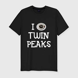 Мужская slim-футболка I love Twin Peaks