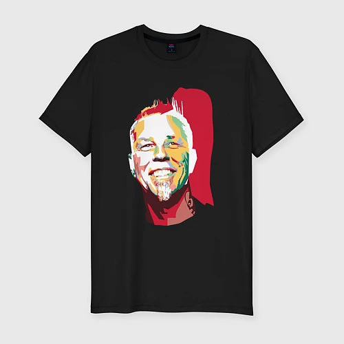 Мужская slim-футболка James Hetfield / Черный – фото 1
