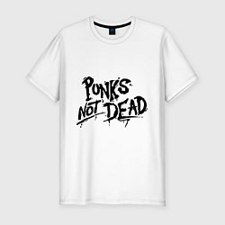 Мужская slim-футболка Punks not dead