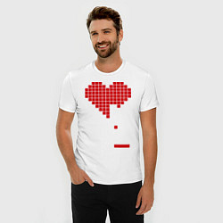 Футболка slim-fit Heart tetris, цвет: белый — фото 2